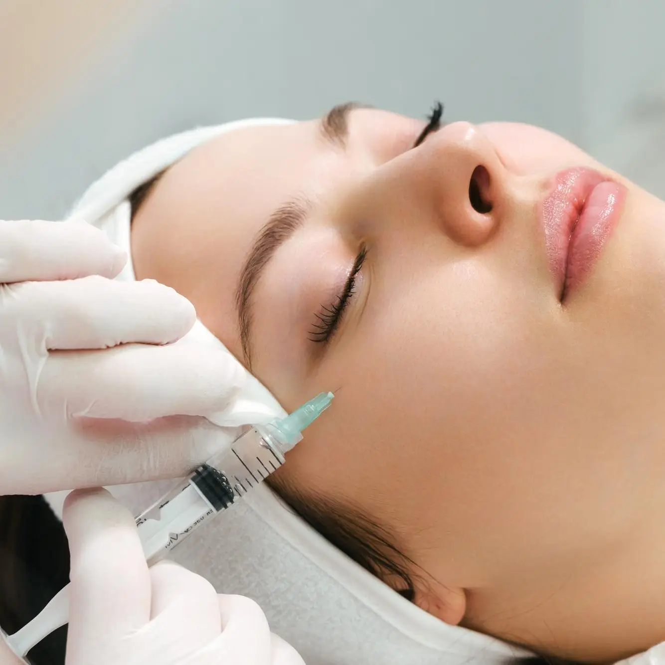 Patient receiving BTA injections for wrinkle reduction and facial muscle relaxation at Kuala Lumpur aesthetic clinic